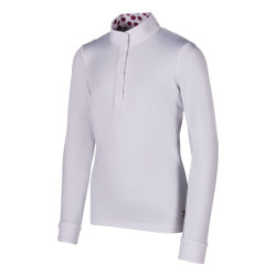 Polo de concurso Hunter Kids de manga larga HKM Blanco