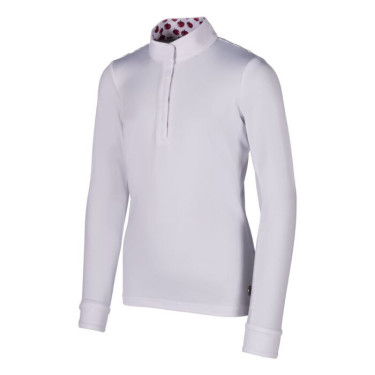 Polo de concurso Hunter Kids de manga larga HKM Blanco