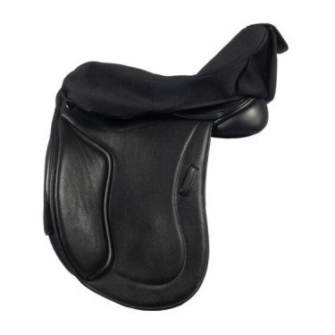 Funda de asiento calefactable para silla de doma estilo HKM Negro