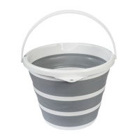 Cubo con tapa abatible HKM Negro / Gris