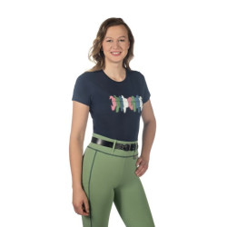 Camiseta ecuestre HKM Mirror de algodón para montar Camiseta ecuestre HKM Mirror de algodón para montar