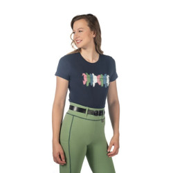 Camiseta ecuestre HKM Mirror de algodón para montar Camiseta ecuestre HKM Mirror de algodón para montar