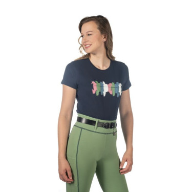 Camiseta ecuestre HKM Mirror de algodón para montar Camiseta ecuestre HKM Mirror de algodón para montar