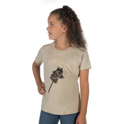 Camiseta HKM Hobby Horsing Rainbow Beige