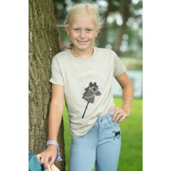 Camiseta HKM Hobby Horsing Rainbow Beige