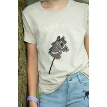 Camiseta HKM Hobby Horsing Rainbow Beige