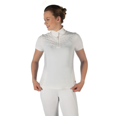 Polo de concurso ecuestre HKM Skadi mujer manga corta