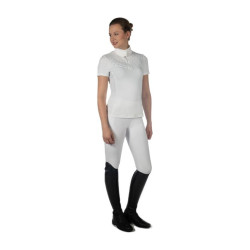 Polo de concurso ecuestre HKM Skadi mujer manga corta
