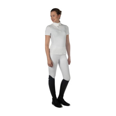 Polo de concurso ecuestre HKM Skadi mujer manga corta
