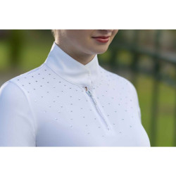 Polo de concurso ecuestre HKM Skadi mujer manga corta