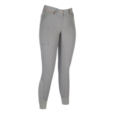 Pantalón de equitación HKM Rosegold con silicona