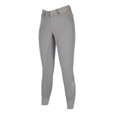 Pantalón de equitación HKM Rosegold con silicona