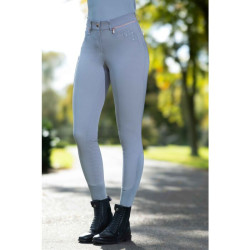 Pantalón de equitación HKM Rosegold con silicona