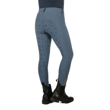 Legging HKM Pony Dream II con culera completa de silicona Gris azulado