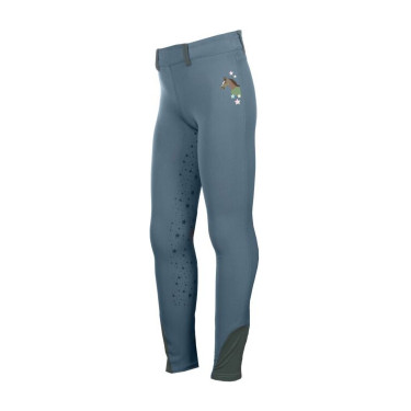 Legging HKM Pony Dream II con culera completa de silicona Gris azulado
