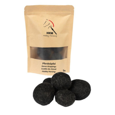 Crottin de caballo HKM Hobby Horsing brun, contrastes noirs Marr&amp;amp;amp;oacute;n