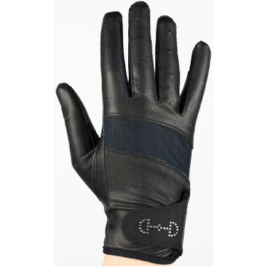 Guantes de cuero y malla para mujer Horze Guantes de cuero y malla para mujer Horze