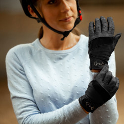 Guantes de cuero y malla para mujer Horze Guantes de cuero y malla para mujer Horze