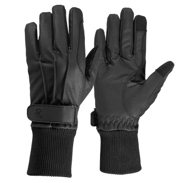Guantes cuero sintético con forro polar Horze Guantes cuero sintético con forro polar Horze