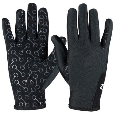 Guantes de montar para niños Horze con estampado de palma de silicona Guantes de montar para niños Horze con estampado de palma de silicona