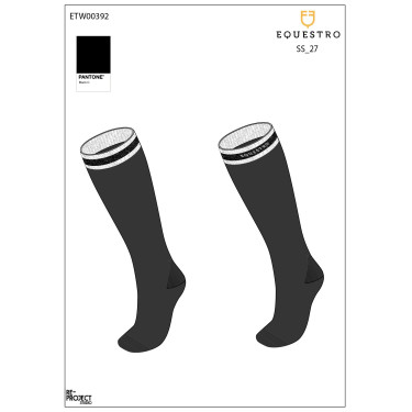 Calcetines de equitación mujer Equestro Lurex Calcetines de equitación mujer Equestro Lurex