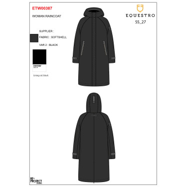 Chaqueta softshell equitación mujer Equestro con apertura