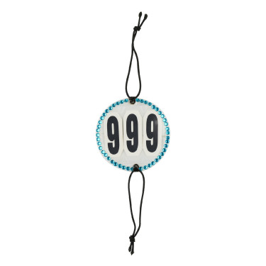 Porta números Horze con cristales Azul