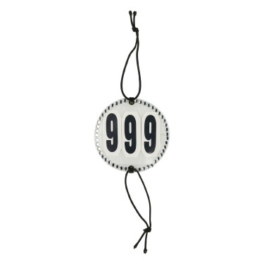 Porta números Horze con cristales Blanco