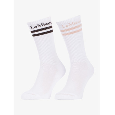 Pack de 2 calcetines altos blancos LeMieux