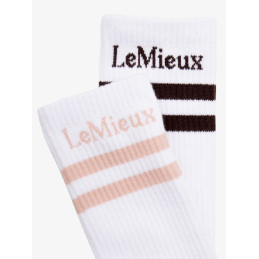 Pack de 2 calcetines altos blancos LeMieux