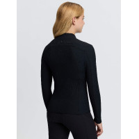 Camiseta técnica acanalada Rayé LeMieux Young Rider Aloe Azul