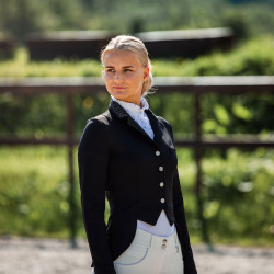 Chaqueta de concurso para mujer Horze Carla Negro