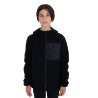 Sudadera infantil unisex de forro polar teddy con cremallera y capucha Equestro