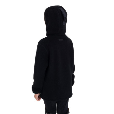 Sudadera infantil unisex de forro polar teddy con cremallera y capucha Equestro