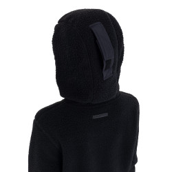 Sudadera infantil unisex de forro polar teddy con cremallera y capucha Equestro