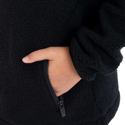 Sudadera infantil unisex de forro polar teddy con cremallera y capucha Equestro