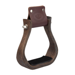 Estribo occidental de madera con banco antideslizante de goma Westwood