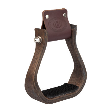 Estribo occidental de madera con banco antideslizante de goma Westwood