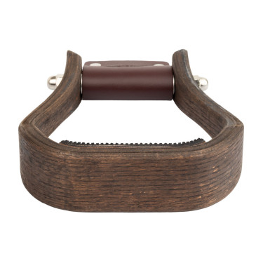 Estribo occidental de madera con banco antideslizante de goma Westwood