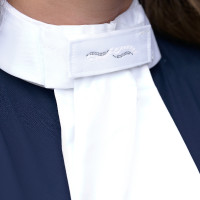 Plastrón con parche de lentejuelas y velcro Imperial Riding Basic mujer Blanco