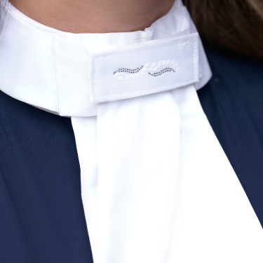 Plastrón de equitación mujer con lentejuelas y velcro
