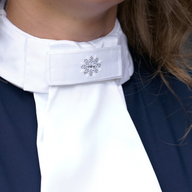 Plastrón de equitación mujer con lentejuelas y velcro