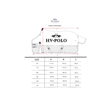 Manta de paddock HV Polo Essential 200 g 600D Rosa roja