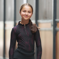 Camiseta infantil Imperial Riding Lana niño Malva oscuro Negro