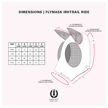 Máscara antimoscas equitación Imperial Riding IRH Trail