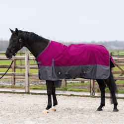 Manta de exterior Imperial Riding Limited verano con cuello Frambuesa / grís Rojo