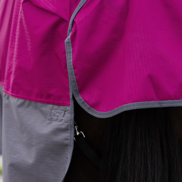 Manta de exterior Imperial Riding Limited verano con cuello Frambuesa / grís Rojo