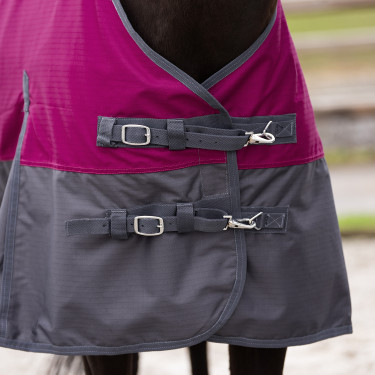 Manta de exterior Imperial Riding Limited verano con cuello Frambuesa / grís Rojo