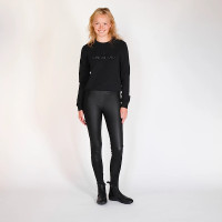 KLMia Legging de cuero elástico para mujer Kingsland