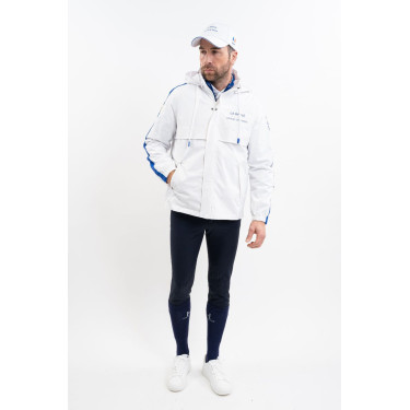 Chaqueta impermeable equitación CSIO La Baule blanca